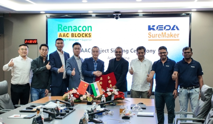 KEDA SUREMAKER Partners with Renaatus to Build India’s Largest AAC Panel Production Line by Daily Capacity